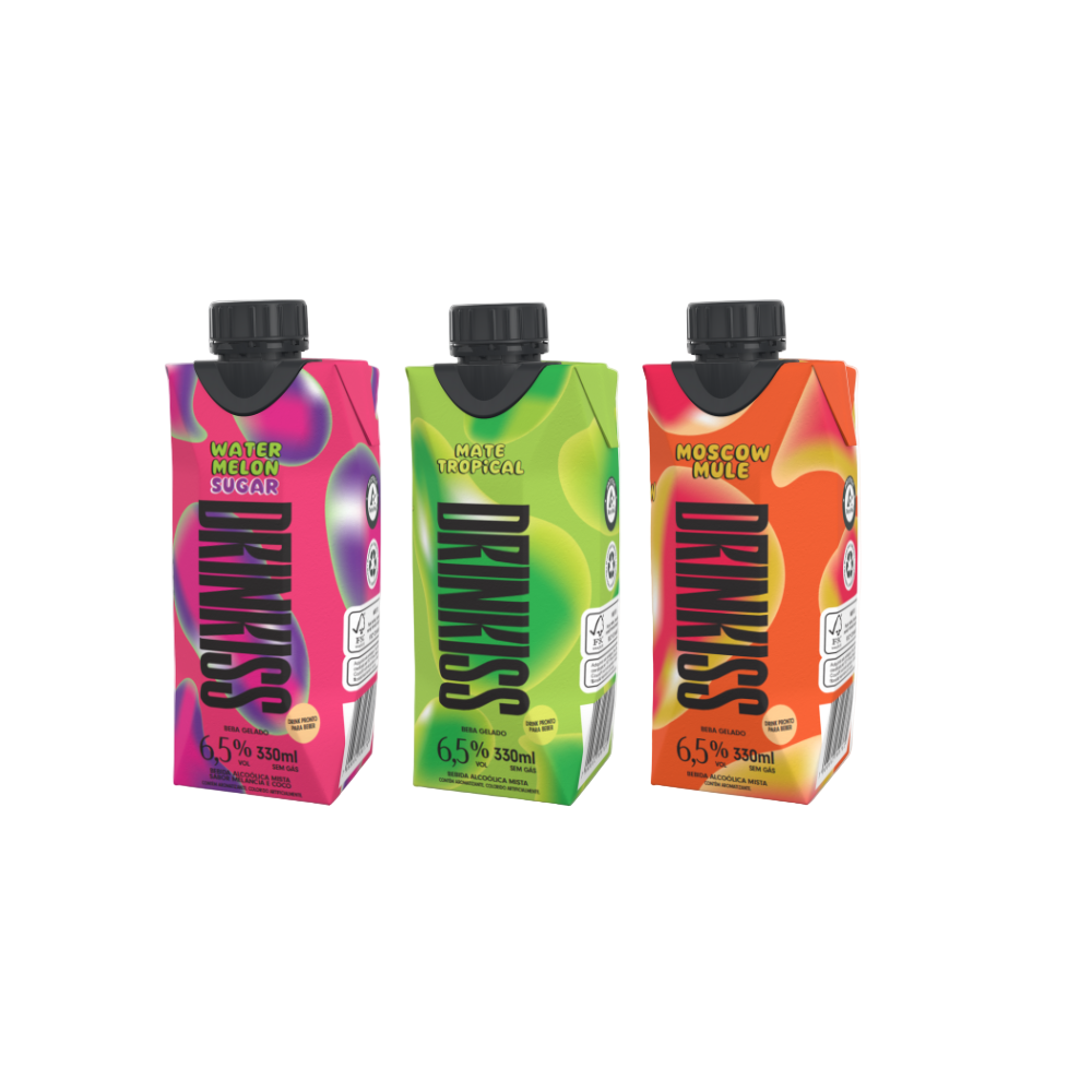 4 Moscow Mule + 4 Mate Tropical + 4 Water Melon Sugar - 330 ml (12 unidades)