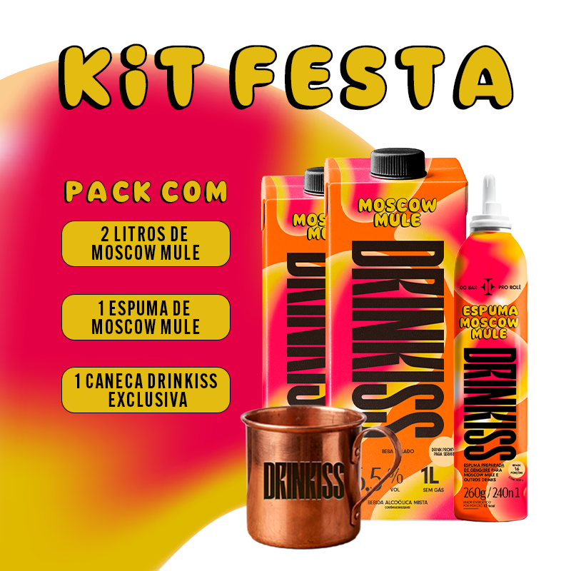 2 Moscow Mule 1L  + 1 Espuma + 1 Caneca :: Gengibre, Limão e Vodka