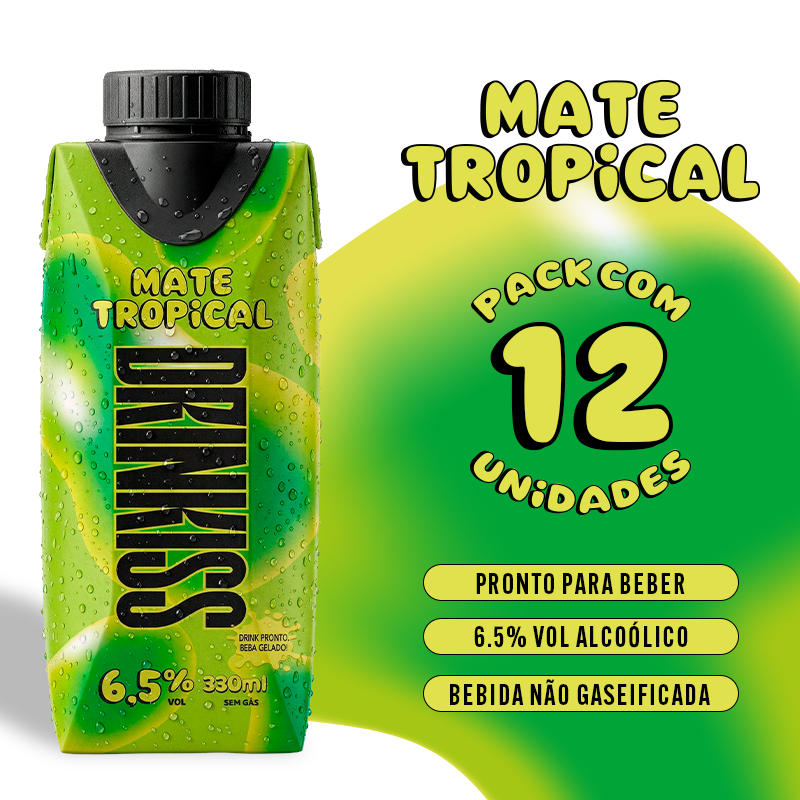 Mate Tropical - 330 ml :: Chá Mate, Limão e Vodka