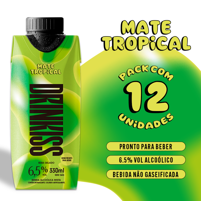 Mate Tropical - 330 ml :: Chá Mate, Limão e Vodka